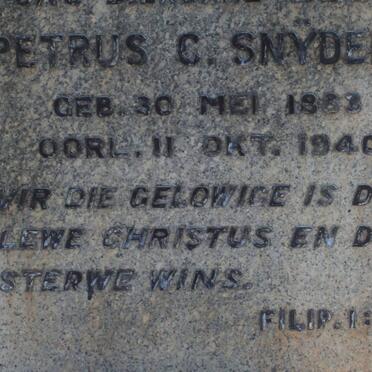 SNYDERS Petrus C. 1883-1940