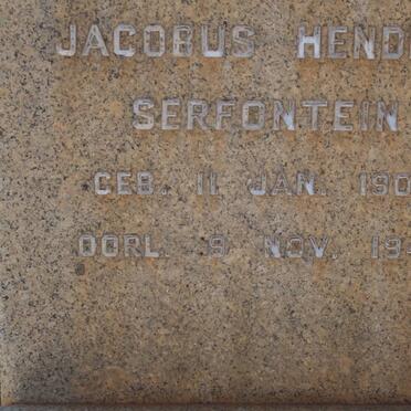 SERFONTEIN Jacobus Hendrik 1900-1945