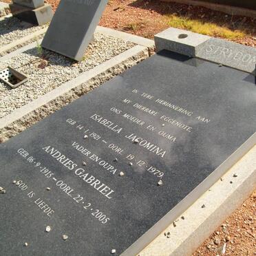 STRYDOM Andries Gabriel 1915-2005 &amp; Isabella Jacomina 1921-1979