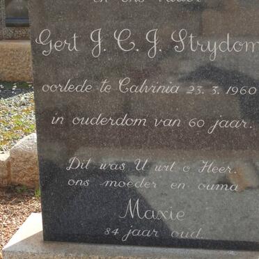 STRYDOM Gert J.C.J. -1960 &amp; Maxie :: STRYDOM James Brink 1967-1989