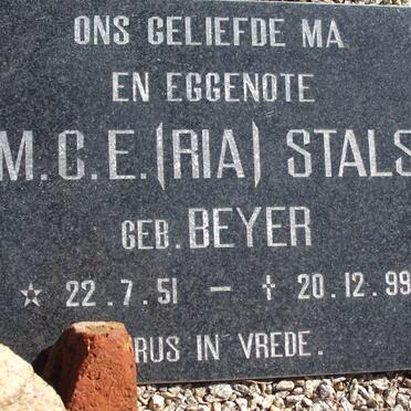 STALS M.C.E. nee BEYER 1951-1999