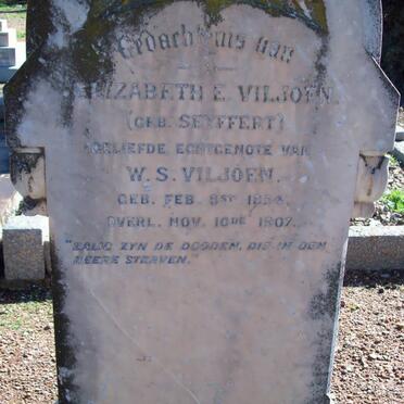 VILJOEN Elizabeth E. nee SEYFFERT 1854-1907