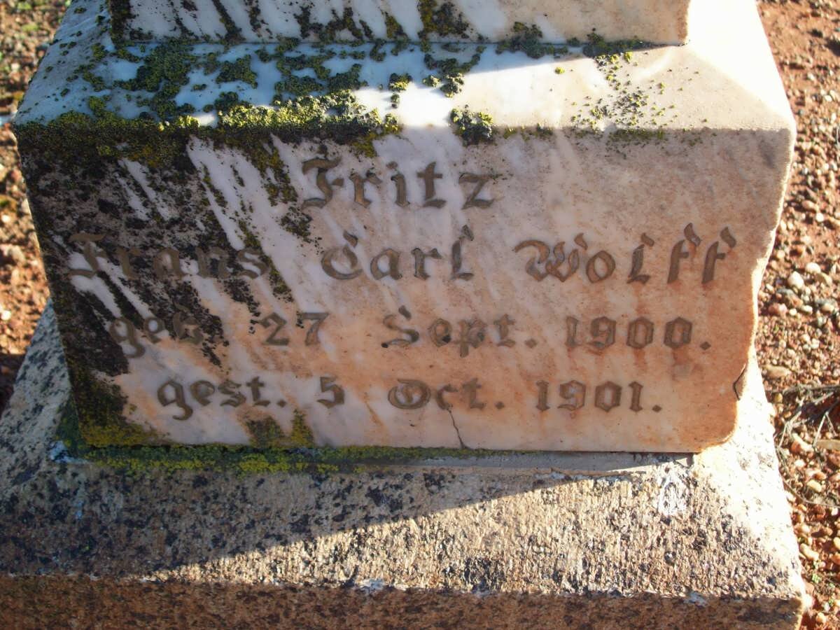 WOLFF Fritz Frans Carl 1900-1901