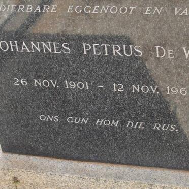 WIT Johannes Petrus, de 1901-1960