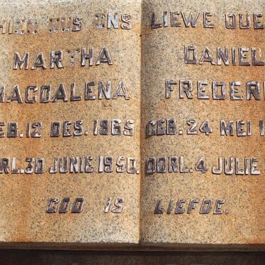 ? Daniel Frederik 1862-1950 &amp; Martha Magdalena 1865-1950