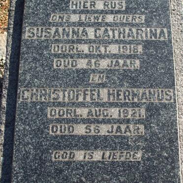 ? Christoffel Hermanus -1921 &amp; Susanna Catharina -1918