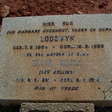 ? Lodewyk 1884-1959 &amp; Eliza Maria COLLING 1891-1974