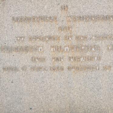 ? Elizabeth Wilhelmina Maria nee VAN NIEKERK -1946