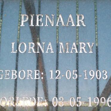 PIENAAR Lorna Mary 1903-1996