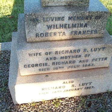 LUYT Wilhelmina Roberta Frances -1943 :: LUYT Richard R. -1967