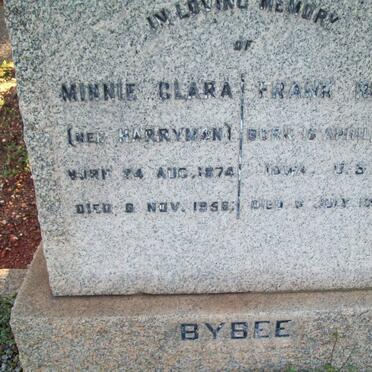 BYBEE Frank Rudd 1882-1964 &amp; Minnie Clara HARRYMAN 1874-1956