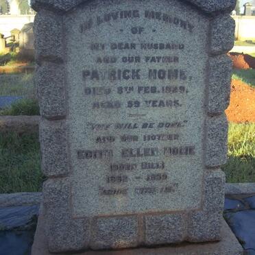 HOME Patrick -1929 &amp; Edith Ellen HILL 1882-1959