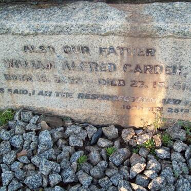 GARDEN William Alfred 1872-1951 &amp; Frances -1939