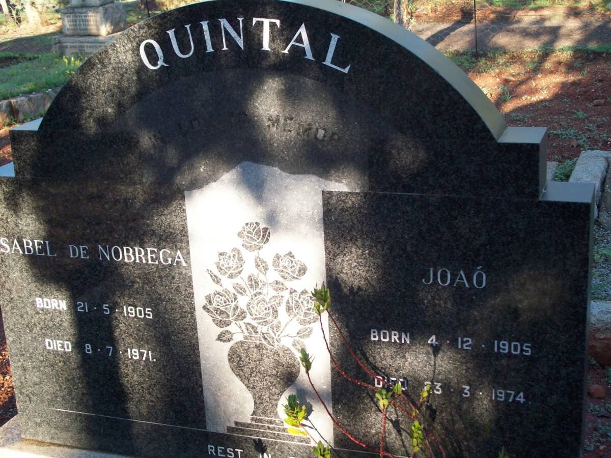 QUINTAL Joao 1905-1974 &amp; ?sabel DE NOBREGA 1905-1971