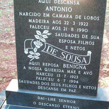 SOUSA Antonio, de 1922-1990 &amp; Benigna 1923-1994