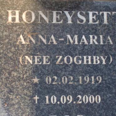 HONEYSETT Anna-Maria nee ZOGHBY 1919-2000