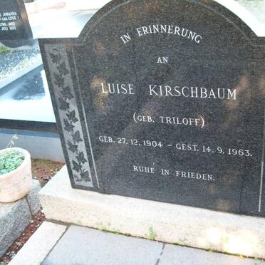KIRSCHBAUM Luise nee TRILOFF 1904-1963