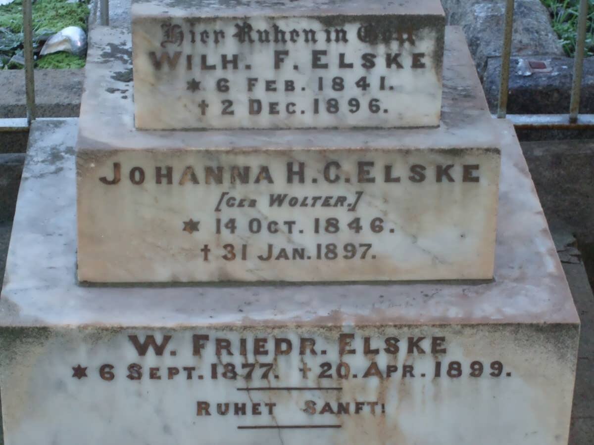 ELSKE W.F. 1841-1896 &amp; Johanna H.C. WOLTER :: ELSKE W.F. 1877-1899