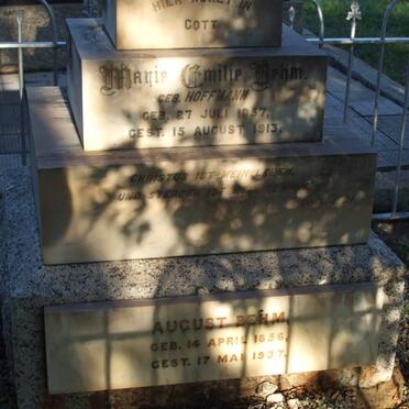 BEHM August 1856-1937 &amp; Maria Emilie HOFFMANN 1857-1913