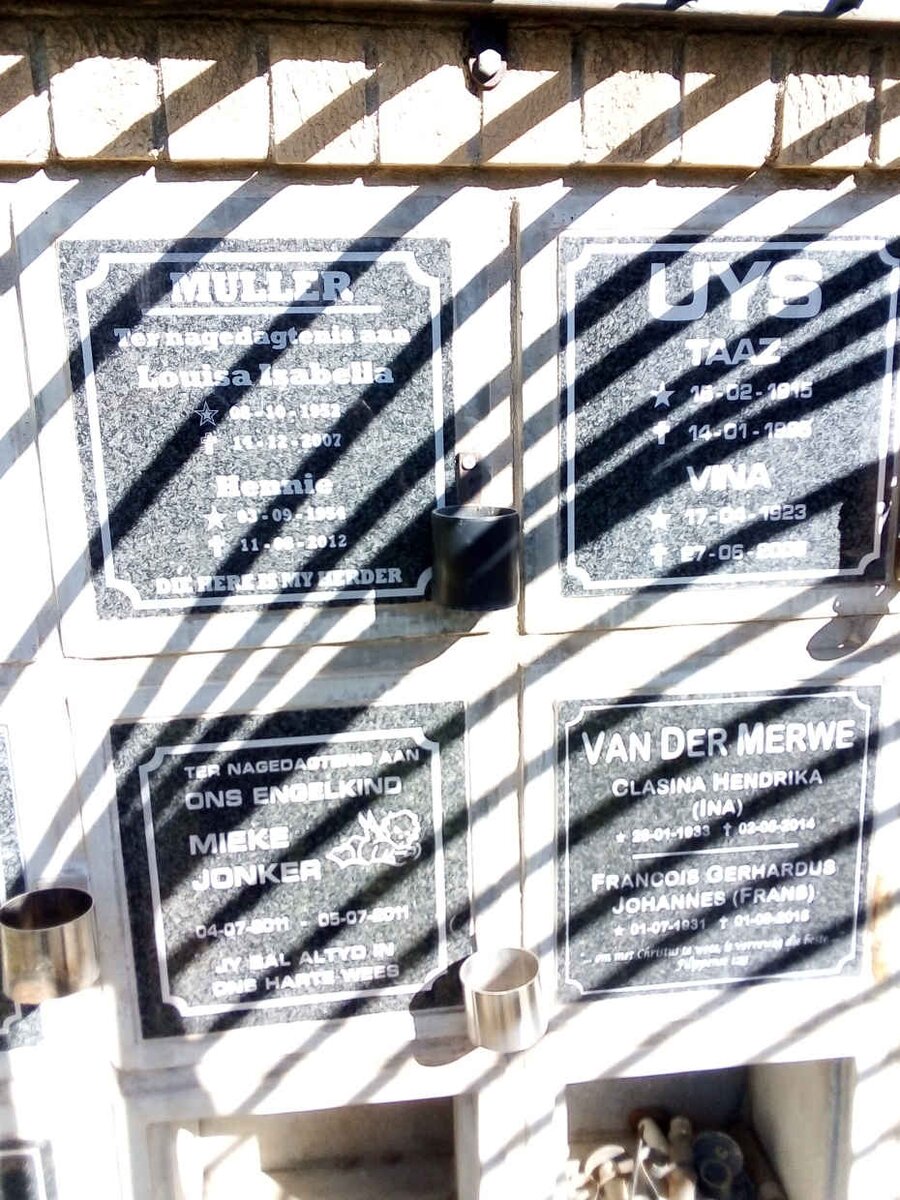 MULLER :: UYS :: JONKER :: VAN DER MERWE