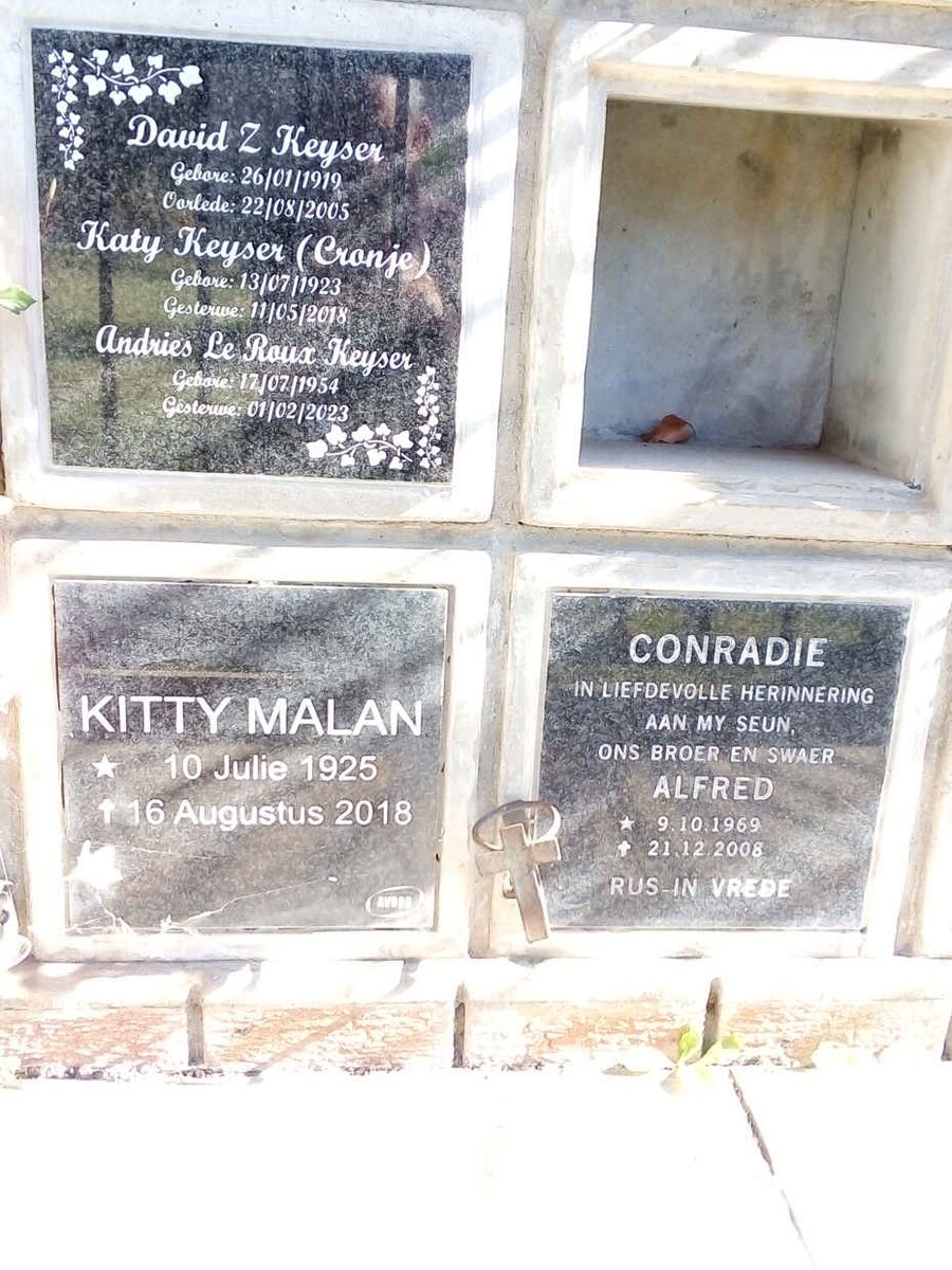 KEYSER :: MALAN :: CONRADIE 