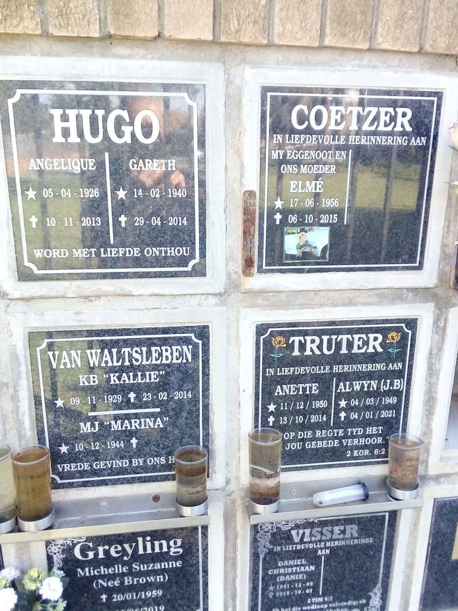 HUGO :: COETZER :: VAN WALTSLEBEN :: TRUTER