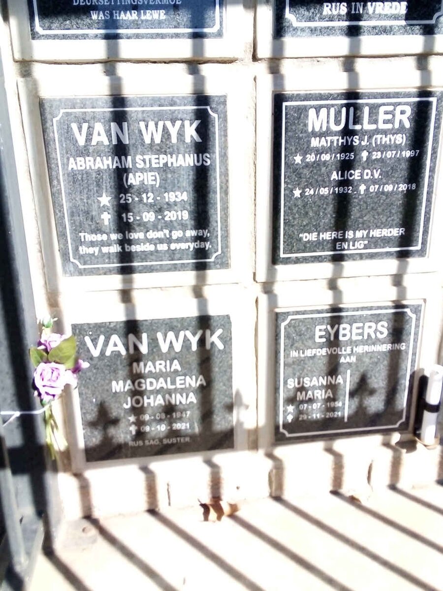 WYK, van :: MULLER :: EYBERS