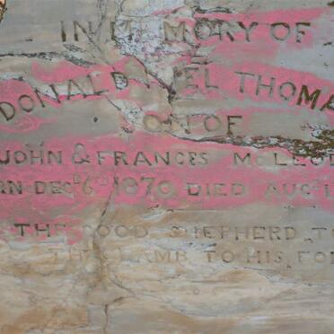 McLEOD Donald Niel Thomas -1876