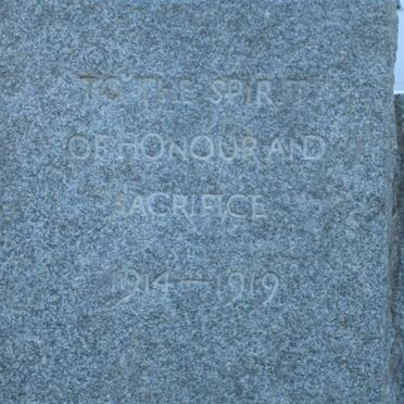 1. In the Spirit of Honour and Sacrifice 1914-1919