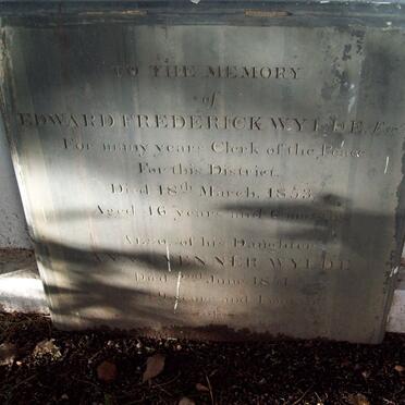 WYLDE Edward Frederick -1853 :: WYLDE Anna Venner -1851