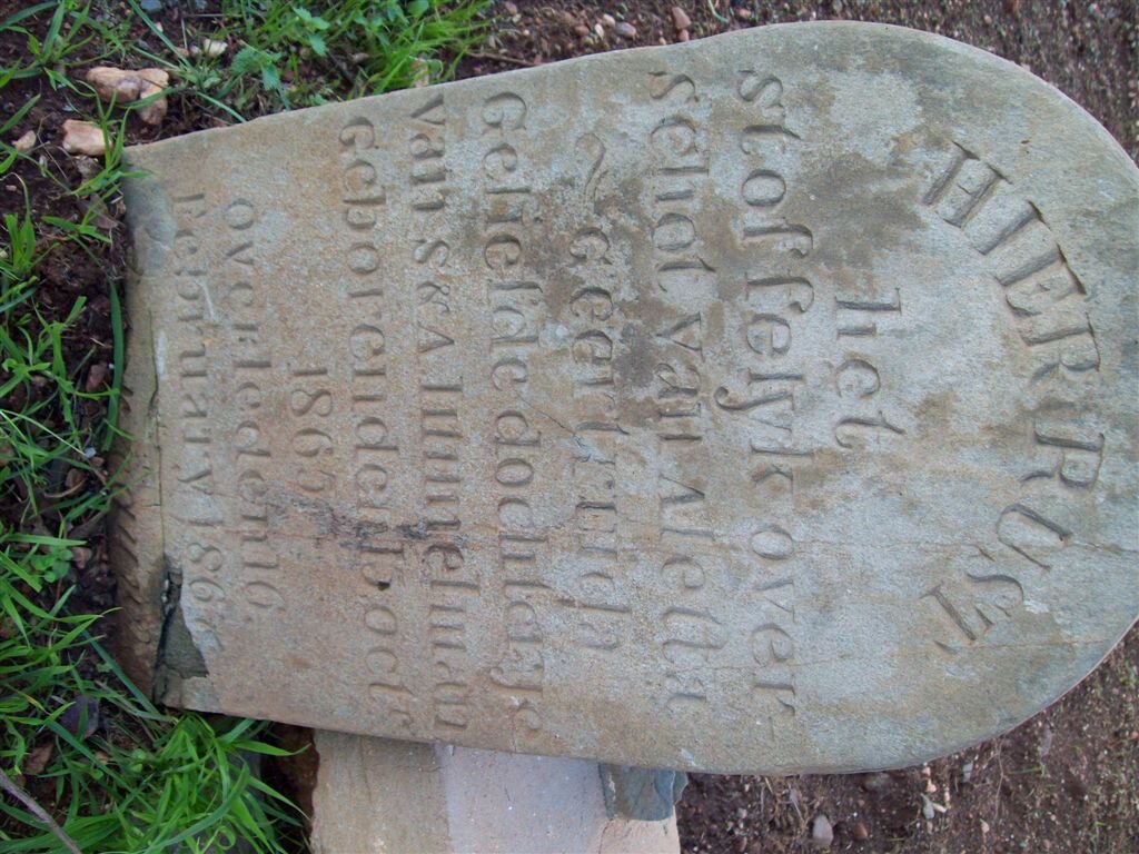 IMMELMAN Aletta Geertruida 1865-1867