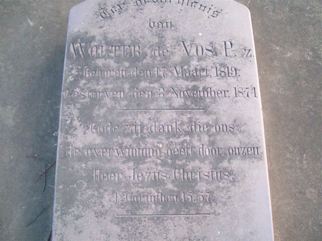 VOS Wouter, de 1819-1874