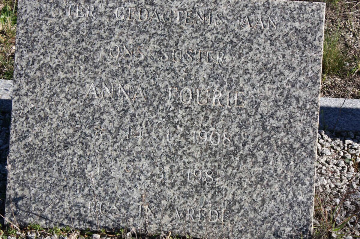 FOURIE Anna 1908-1982