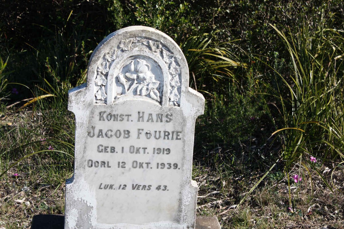 FOURIE Hans Jacob 1919-1939