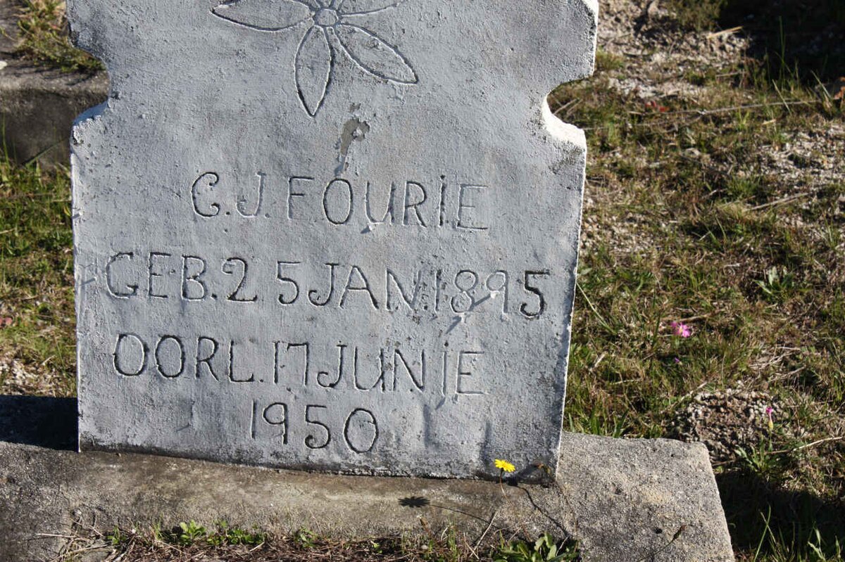 FOURIE G.J. 1895-1950