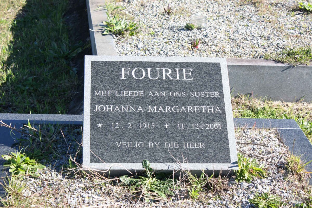 FOURIE Johanna Margaretha 1915-2001