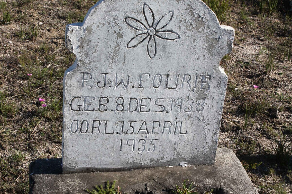 FOURIE P.J.W. 1933-1935