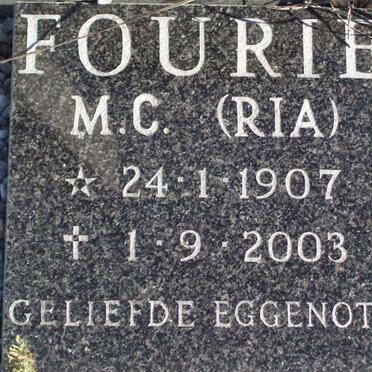 FOURIE M.C. 1907-2003