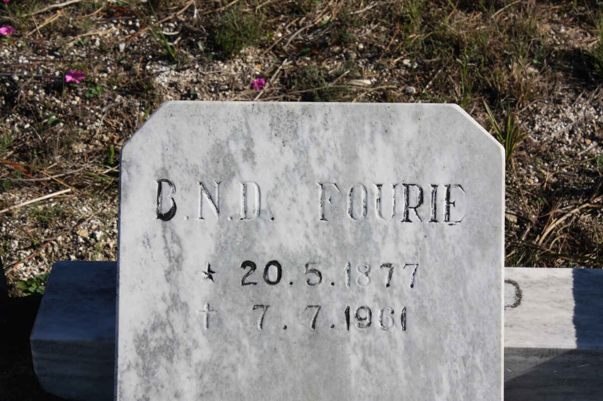 FOURIE B.N.D. 1877-1961