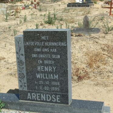 ARENDSE Henry William 1966-1995