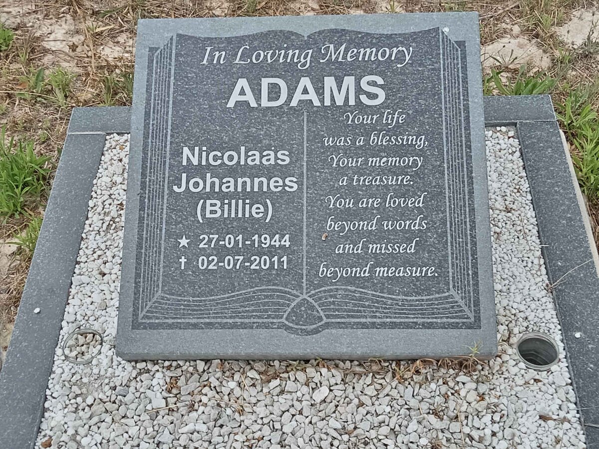 ADAMS Nicolaas Johannes 1944-2011