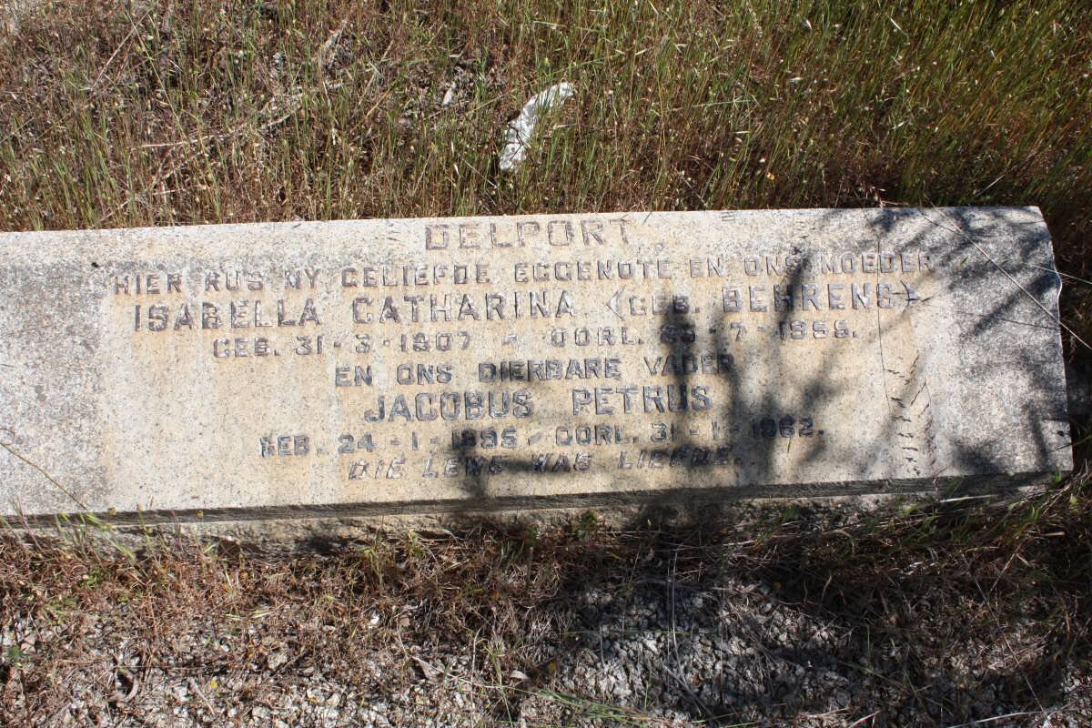 DELPORT Jacobus Petrus 1895-1962 &amp; Isabella Catharina BEHRENS 1907-1955