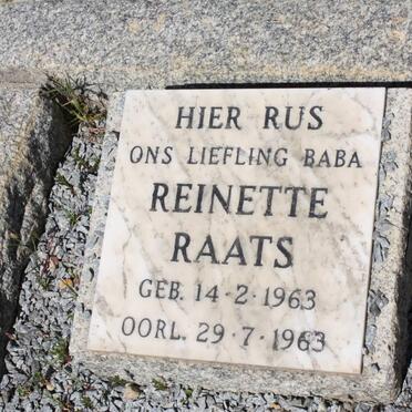 RAATS Kenneth 1930-1992 :: RAATS Reinette 1963-1963