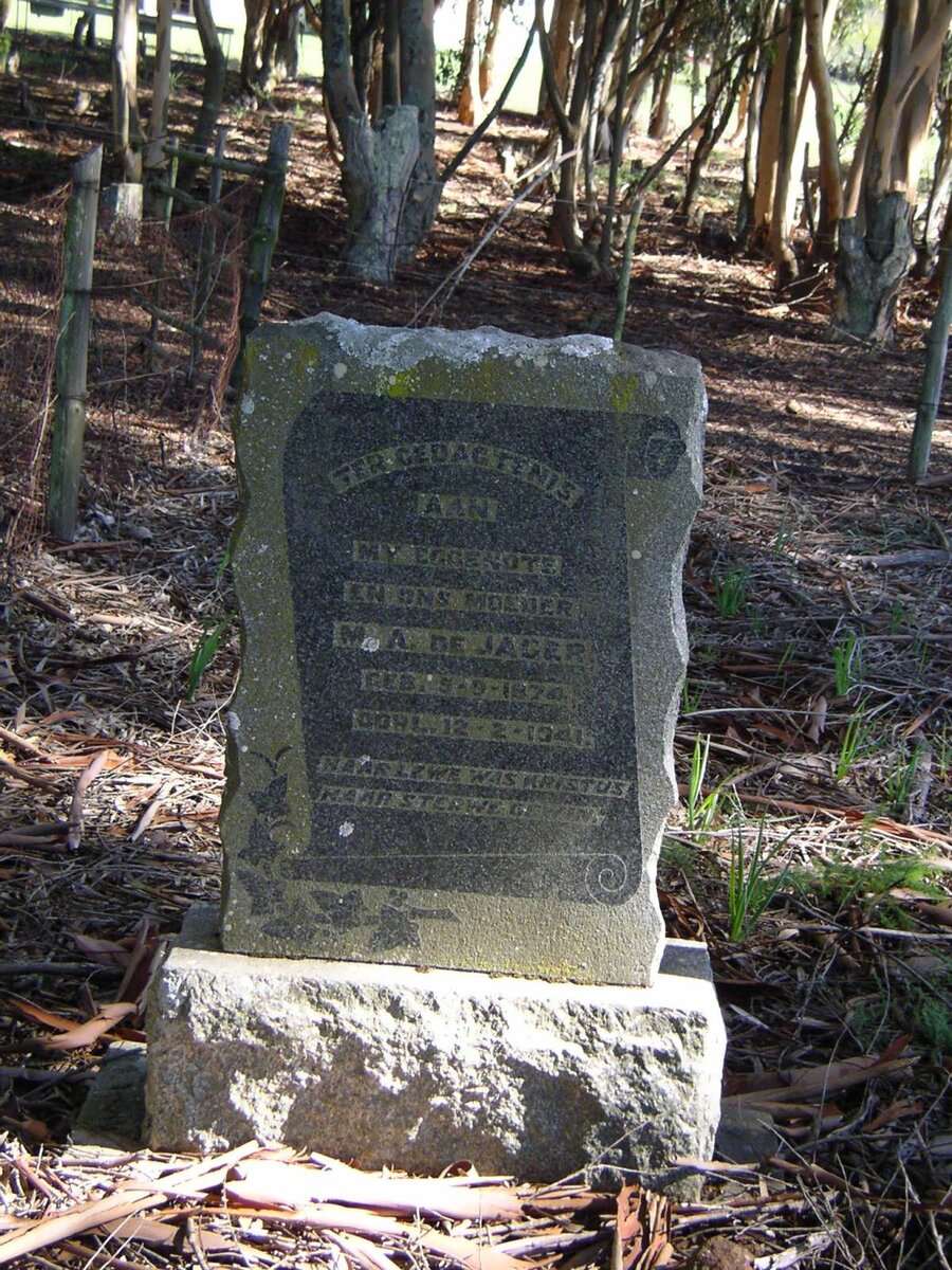 JAGER M.A., de 1874-1941