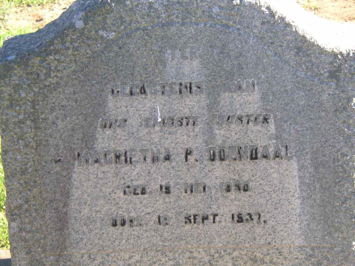 ODENDAAL Magrietha P. 1890-1937