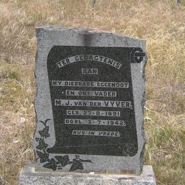 VYVER M.J., van der 1891-1942