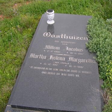 OOSTHUIZEN Willem Jacobus 1906-1997 &amp; Martha Helena Margaretha CRONJE 1912-1997