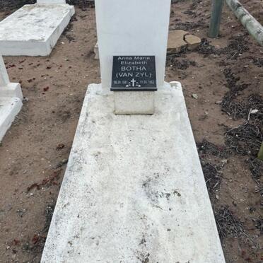 BOTHA Anna Maria Elizabeth nee VAN ZYL 1881-1952