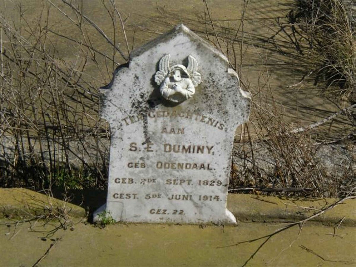 DUMINY S.E. nee ODENDAAL 1829-1914