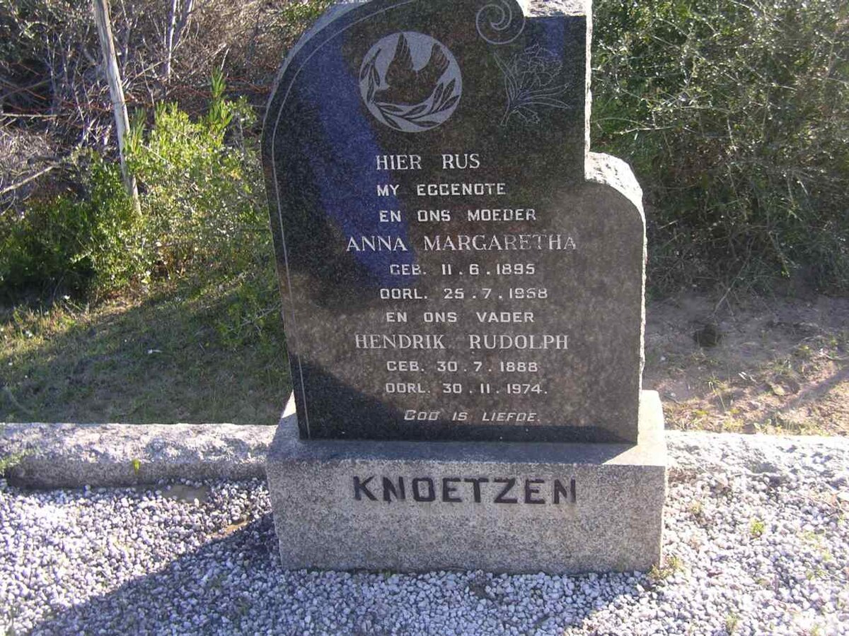 KNOETZEN Hendrik Rudolph 1888-1974 &amp; Anna Margaretha 1895-1958